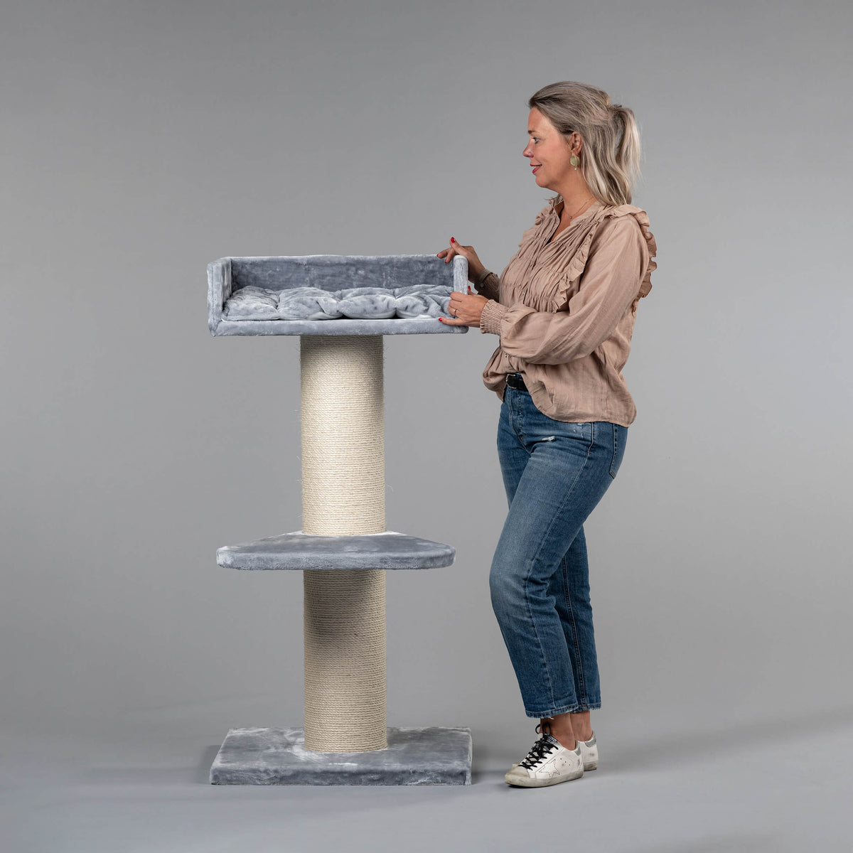 Cat Tree for large cats Cat Trone XXL (Light Grey) CatTreeKing USA