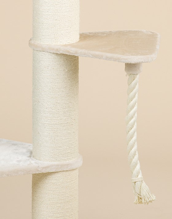 Large, Cream Lying Area Step With Play Rope Triangular (for 5, 6 or 8 inch poles)