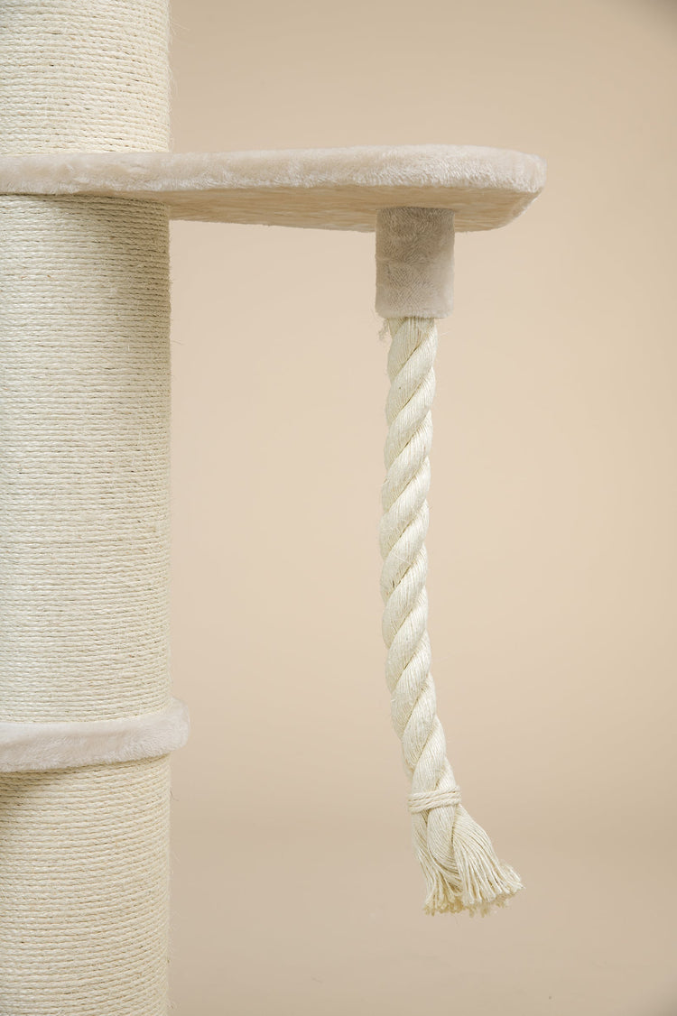 Large, Cream Lying Area Step With Play Rope Triangular (for 5, 6 or 8 inch poles)