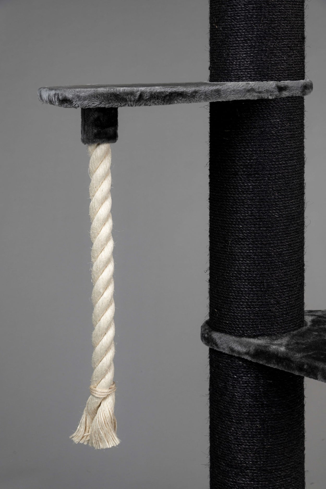 Large, Dark Grey Lying Area Step With Play Rope Triangular (for 5, 6 or 8 inch poles)