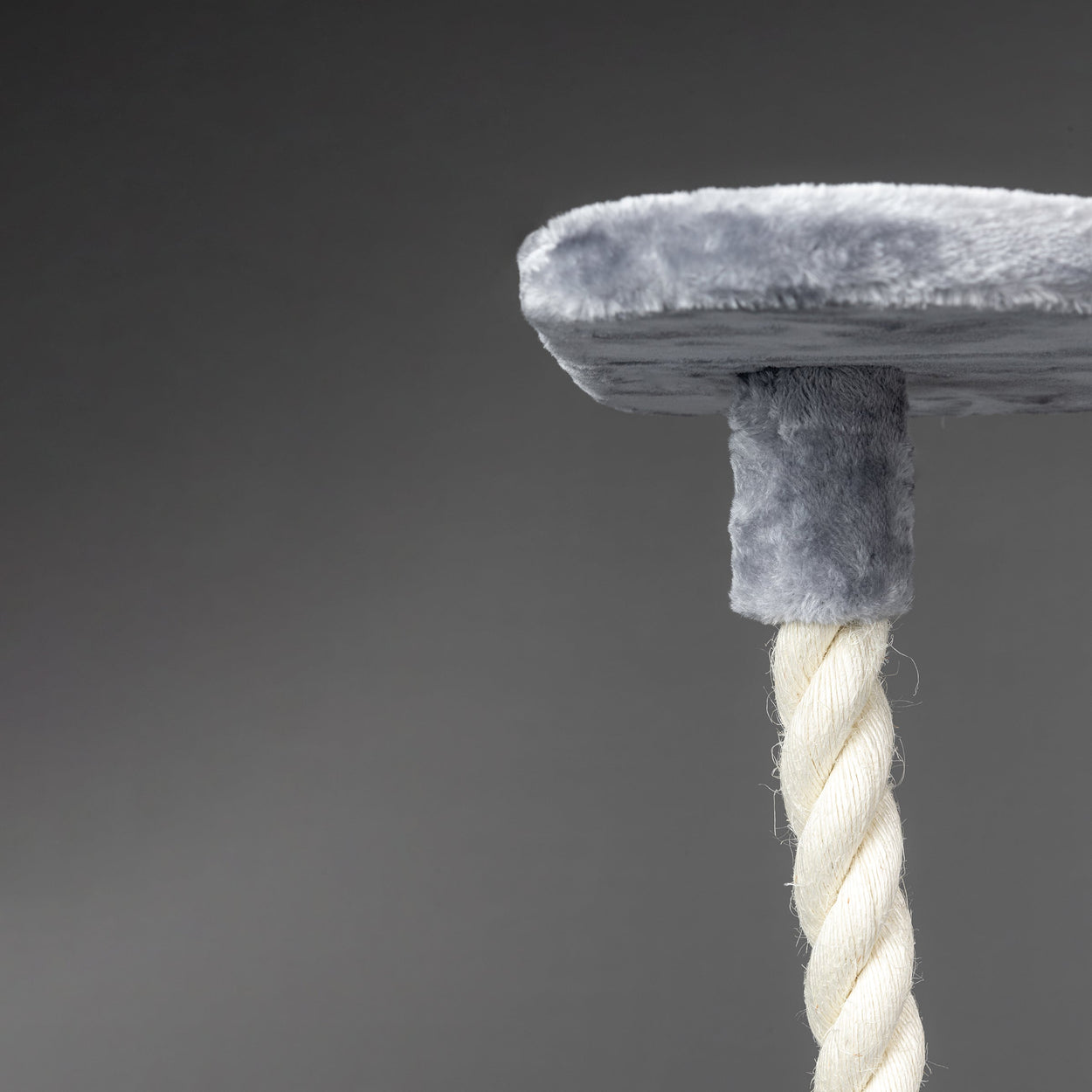 Large, Light Grey Lying Area Step With Play Rope Triangular (for 5, 6 or 8 inch poles)