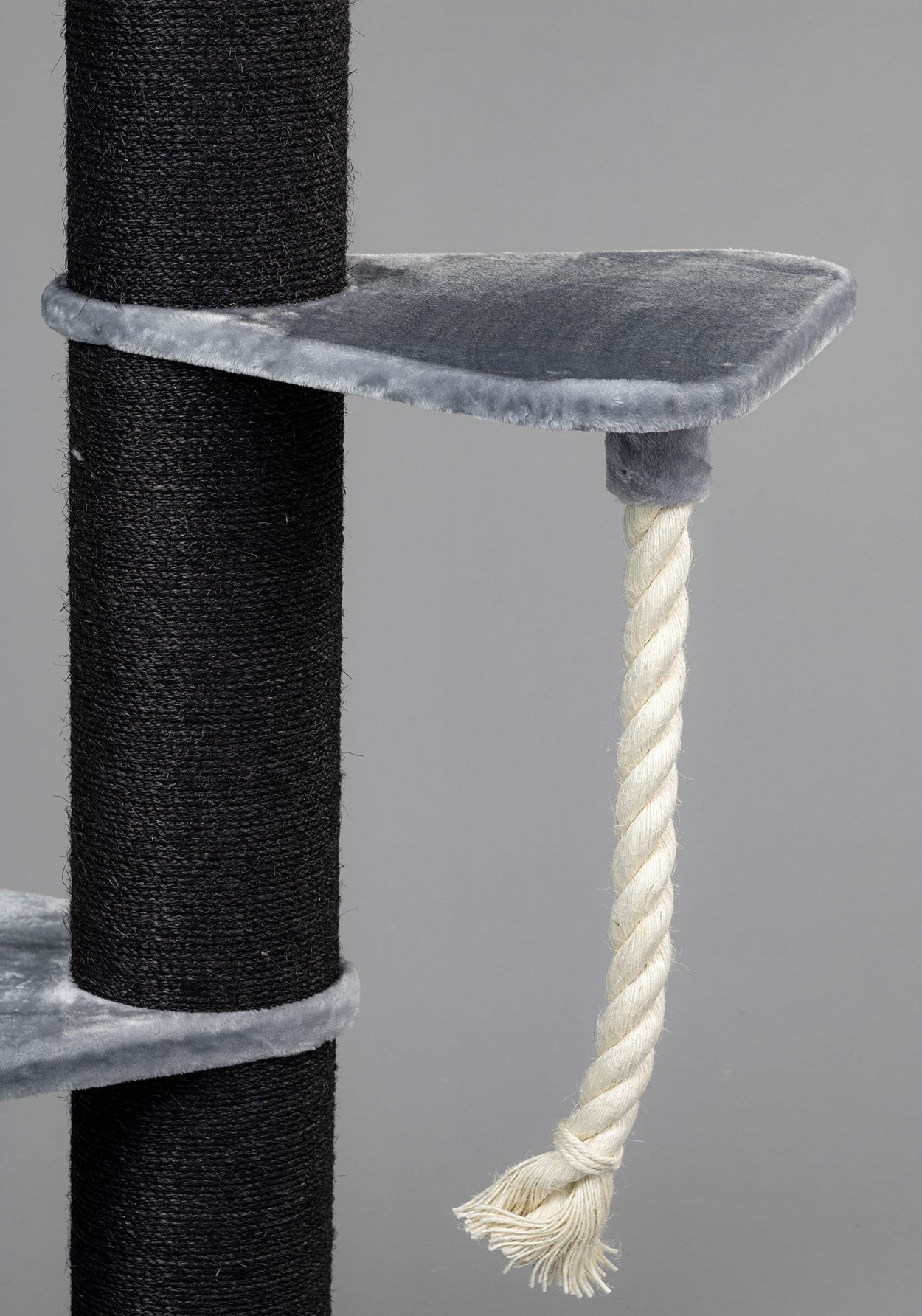 Large, Light Grey Lying Area Step With Play Rope Triangular (for 5, 6 or 8 inch poles)
