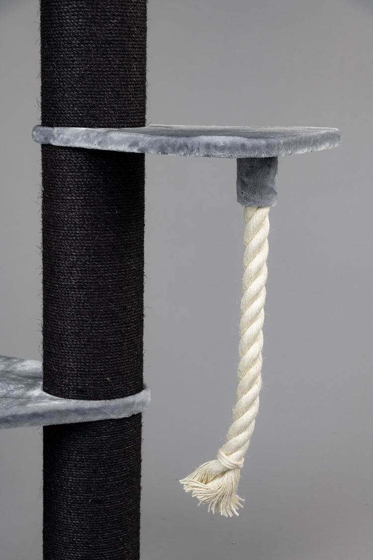 Large, Light Grey Lying Area Step With Play Rope Triangular (for 5, 6 or 8 inch poles)