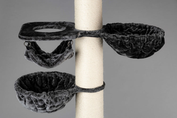 Large, Dark Grey Crown Hammock (for 5, 6 or 8 inch poles)