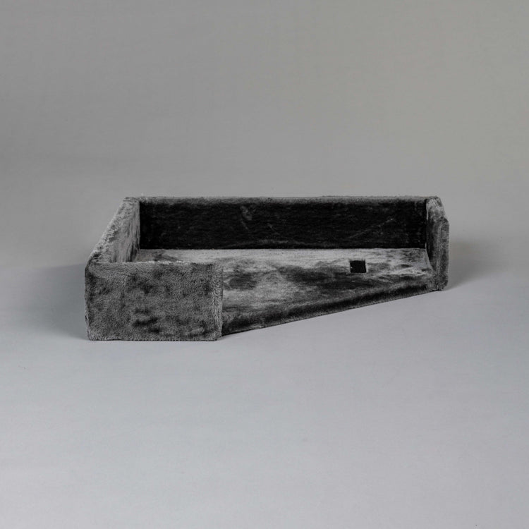Trapezium top bed dark grey (Corner Cat XXL) without cushion