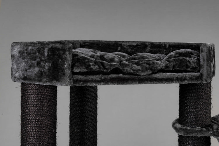 Trapezium top bed dark grey (Corner Cat XXL) without cushion