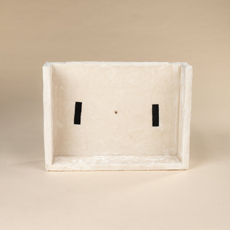 Rectangular top bed beige (24x17x6inch) without cushion