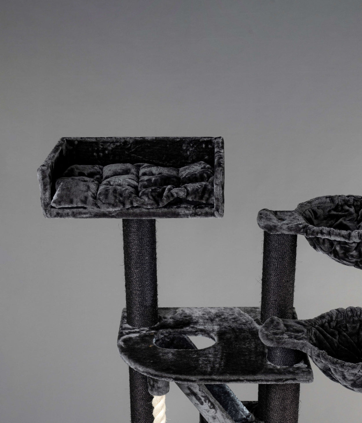 Rectangular top bed dark grey (24x17x6inch) without cushion