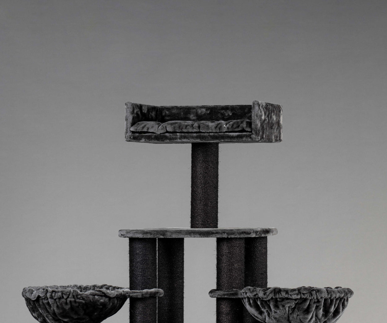 Rectangular top bed dark grey (24x17x6inch) without cushion