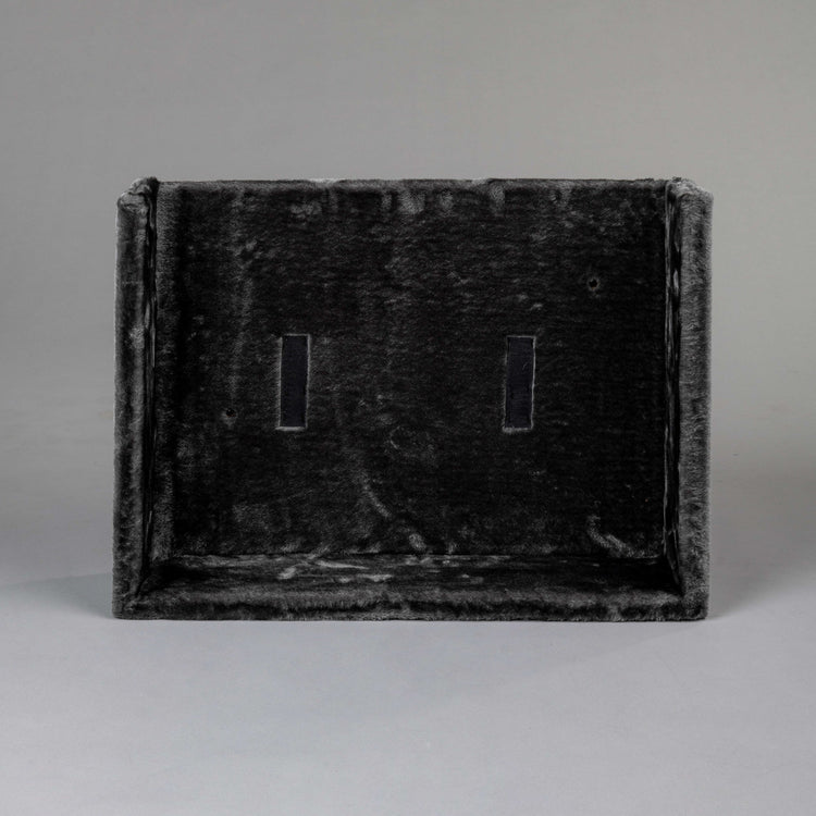 Rectangular top bed dark grey (24x17x6inch) without cushion