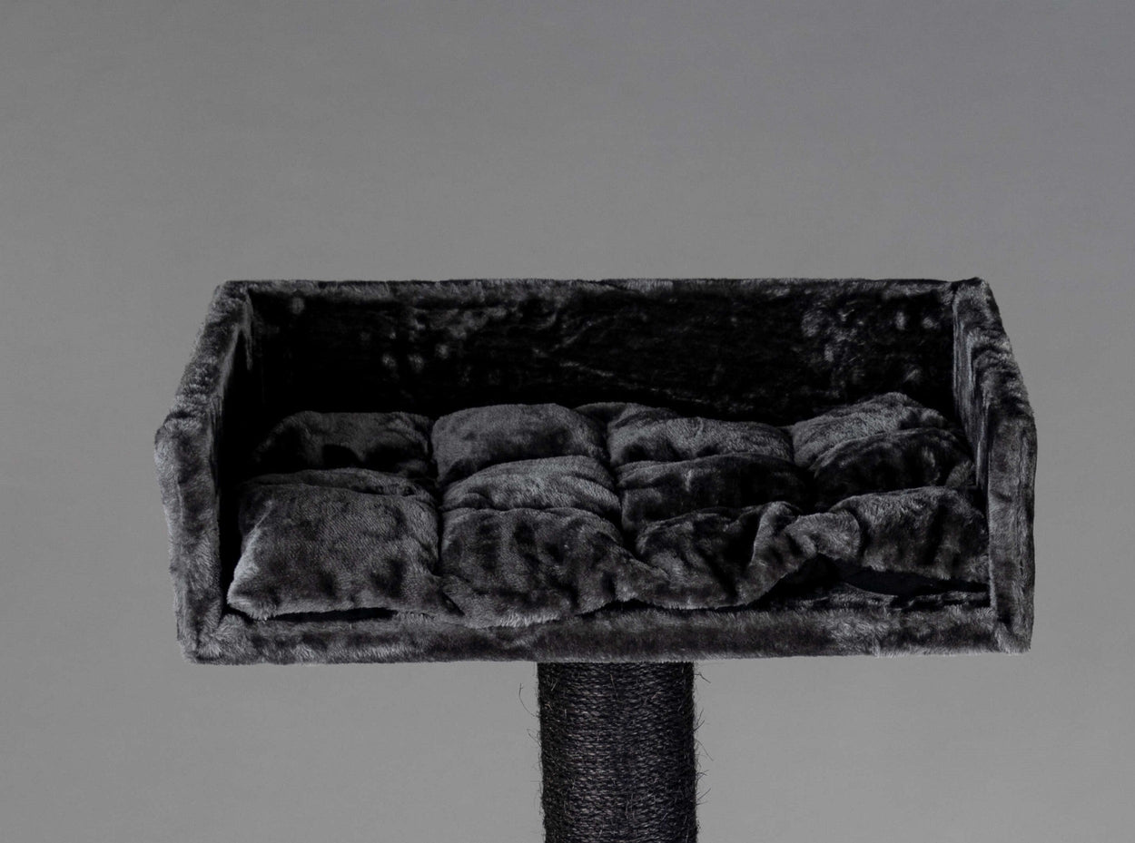 Rectangular top bed dark grey (24x17x6inch) without cushion