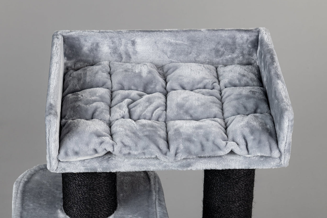 Rectangular top bed (for big cat Palace) with cushion (Light Grey)