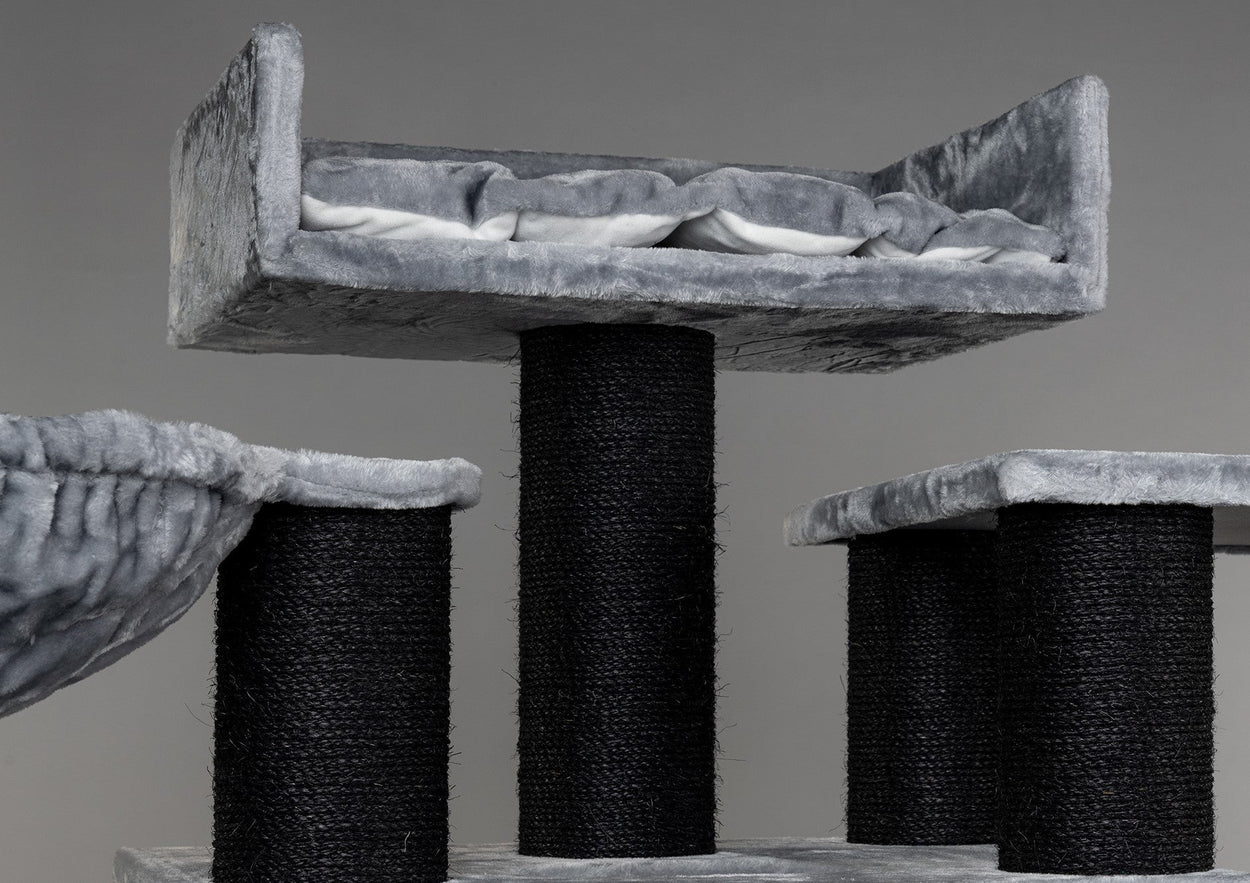 Rectangular top bed light grey (24x17x6inch) without cushion