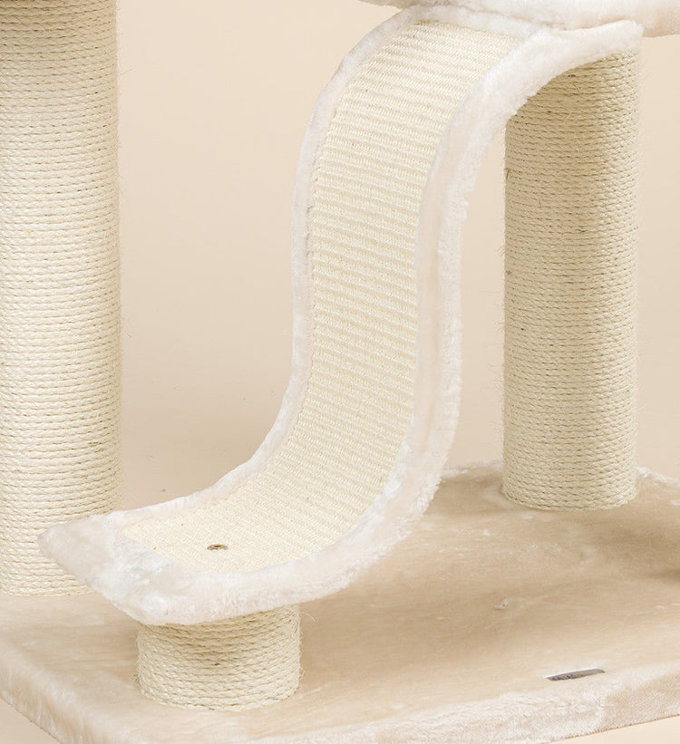 Curve Scratching Board, Cat Mansion (Beige)