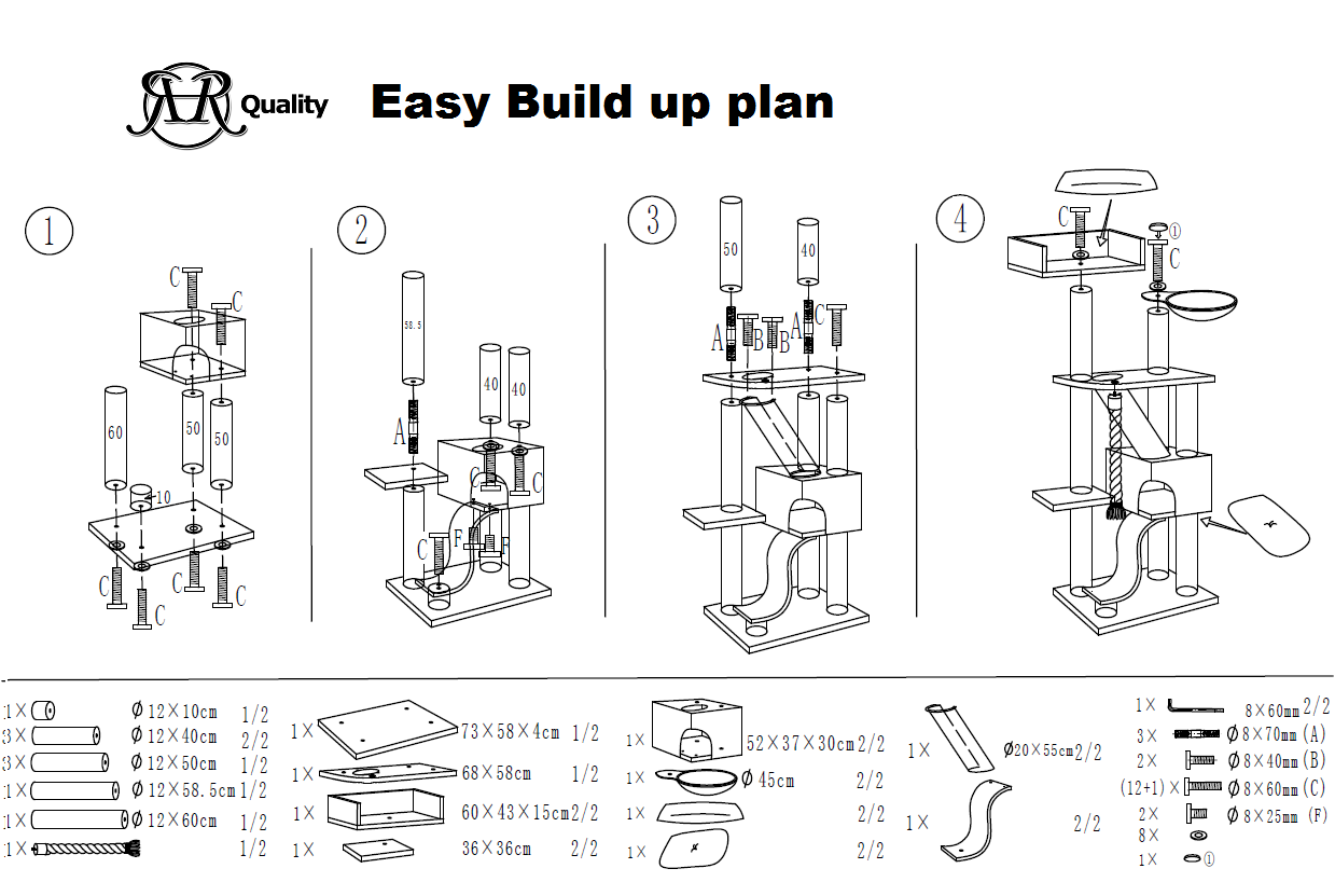 Cat Mansion Light Grey