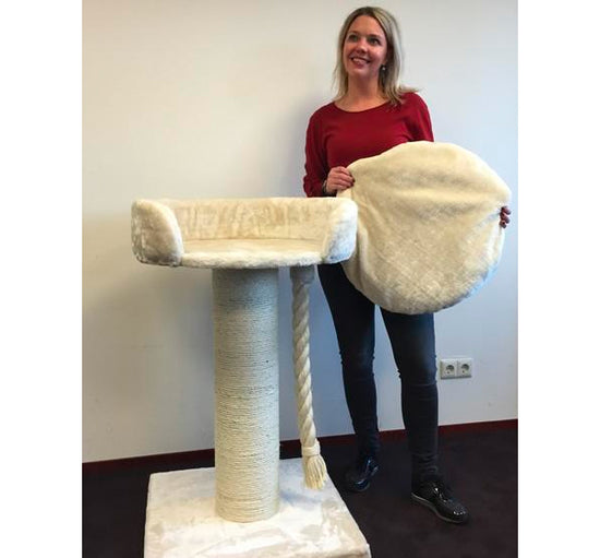 Cat Tree for large cats Queensplace XXL (Beige) CatTreeKing USA