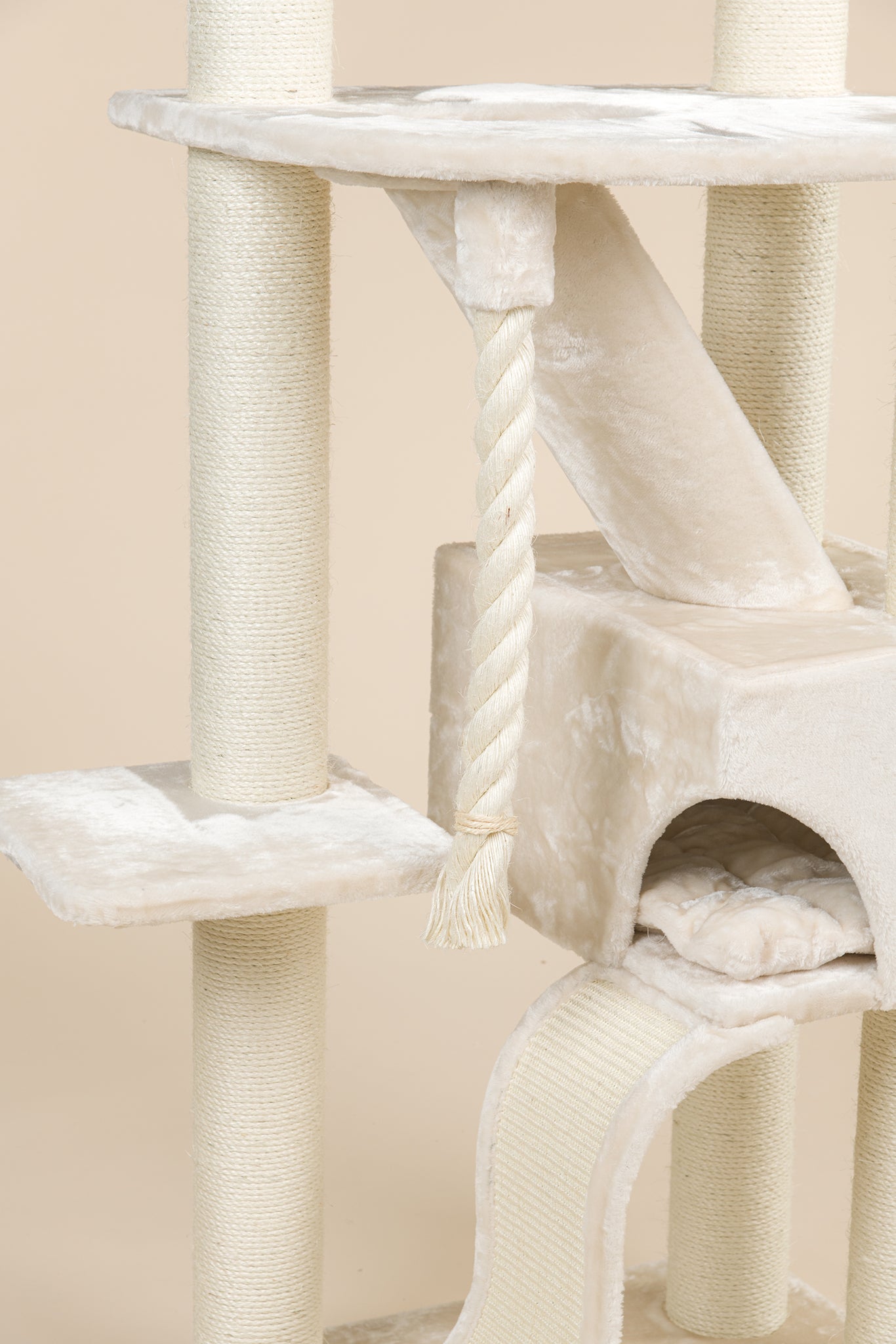 Cat Tree for large cats Cat Mansion (Beige) CatTreeKing USA Cat