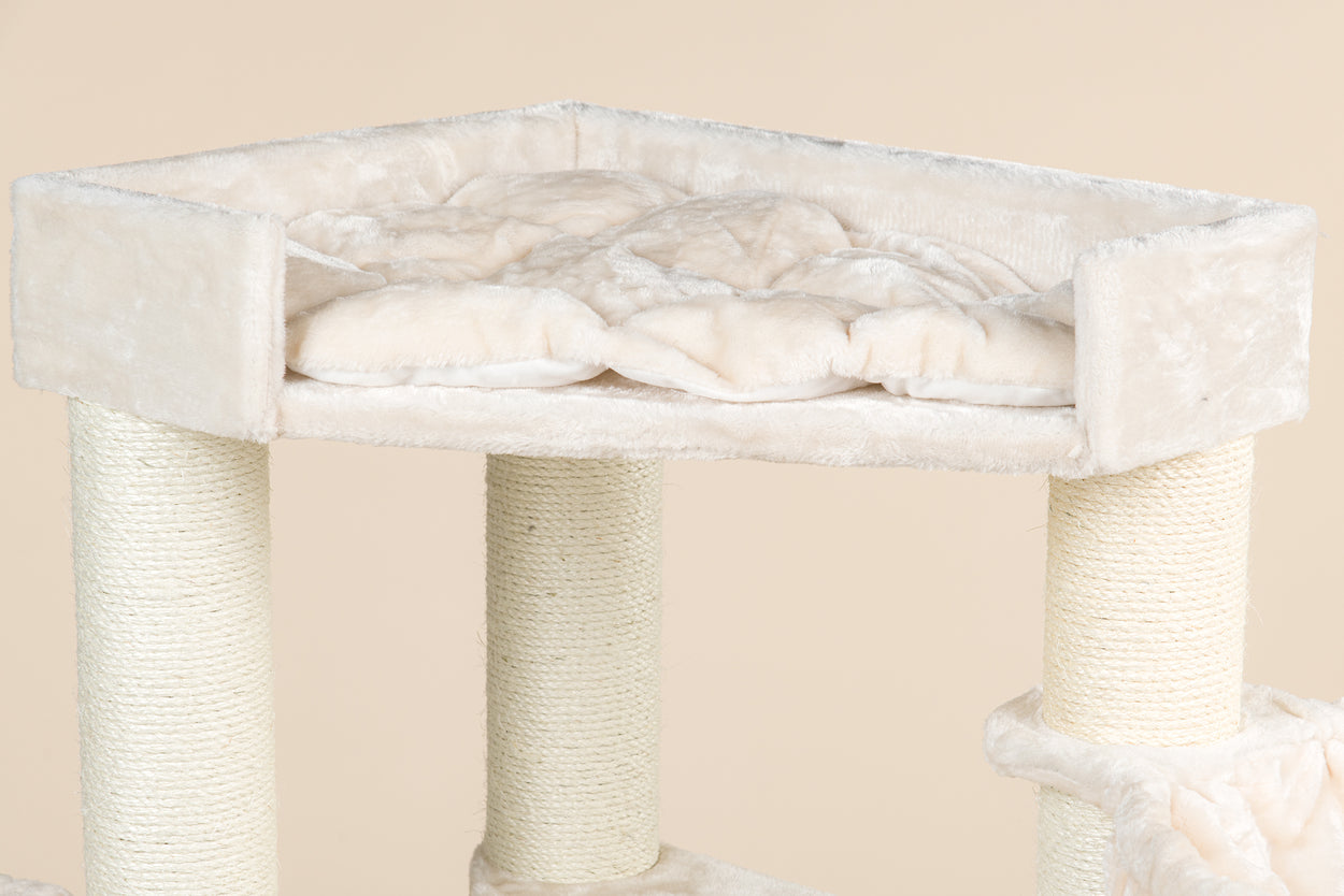 Cat Tree for Large Cats Corner Cat XXL Beige CatTreeKing USA